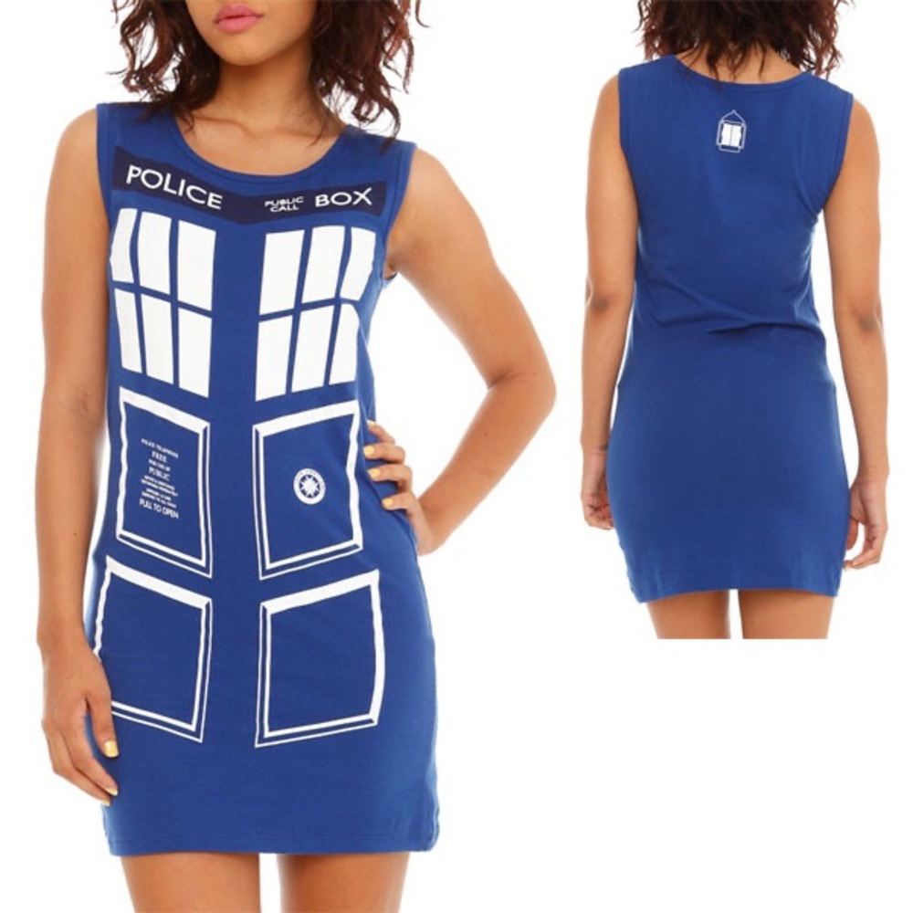 Doctor Who Her Universe Tardis Tunic Tank Dress Size Small Cosplay Made in USA